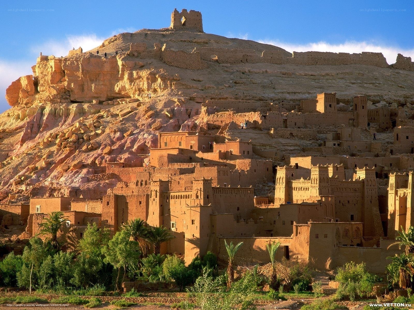 Ancient mud-brick village on a hill