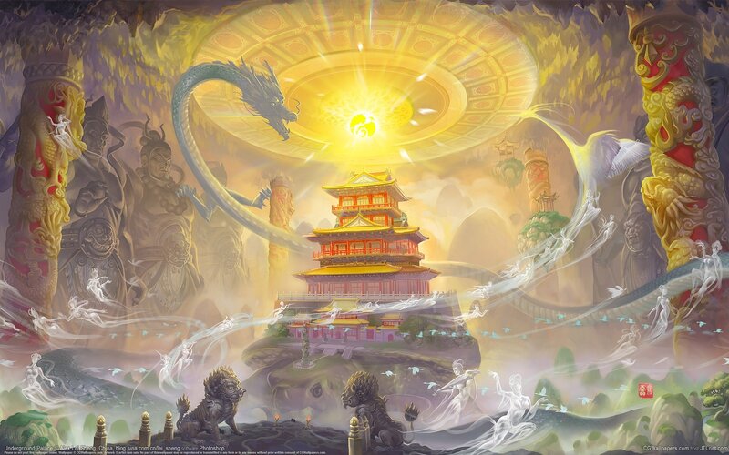Ancient Pagoda in Cave