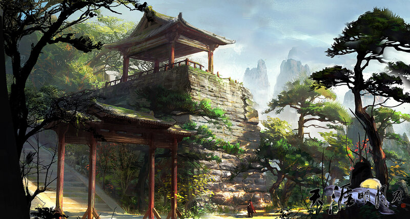 Ancient Pagoda on Cliff