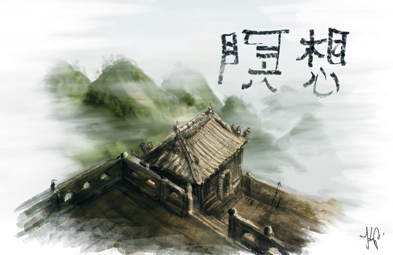 Ancient Pagoda on Mountain