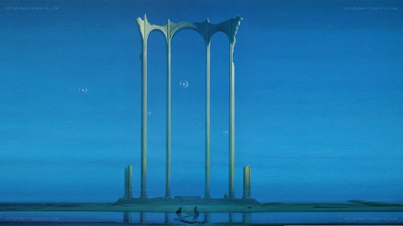 ancient pillars underwater