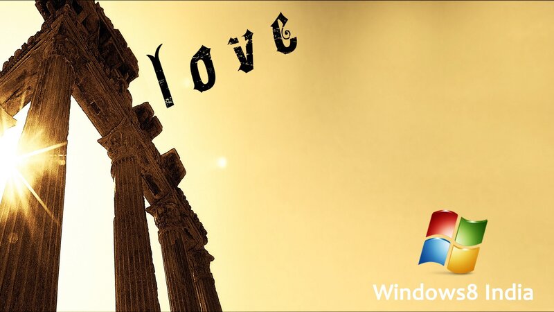 ancient pillars with love text