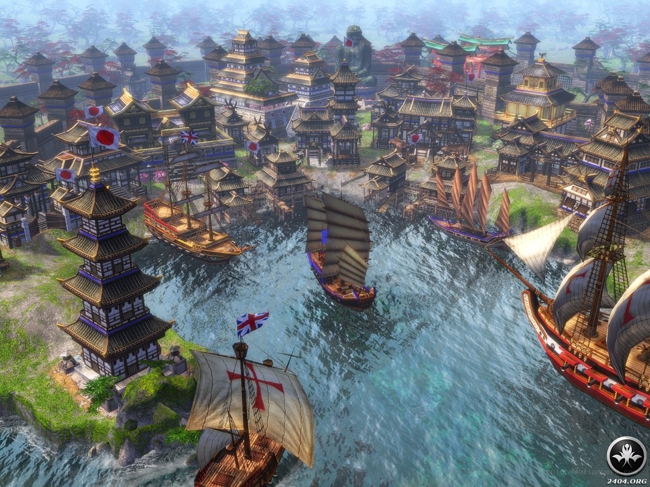 ancient port city scene