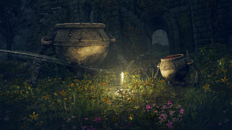 Ancient Pots in Overgrown Ruins