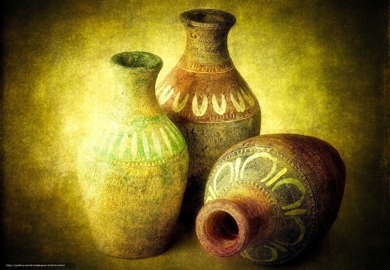Ancient pottery vases