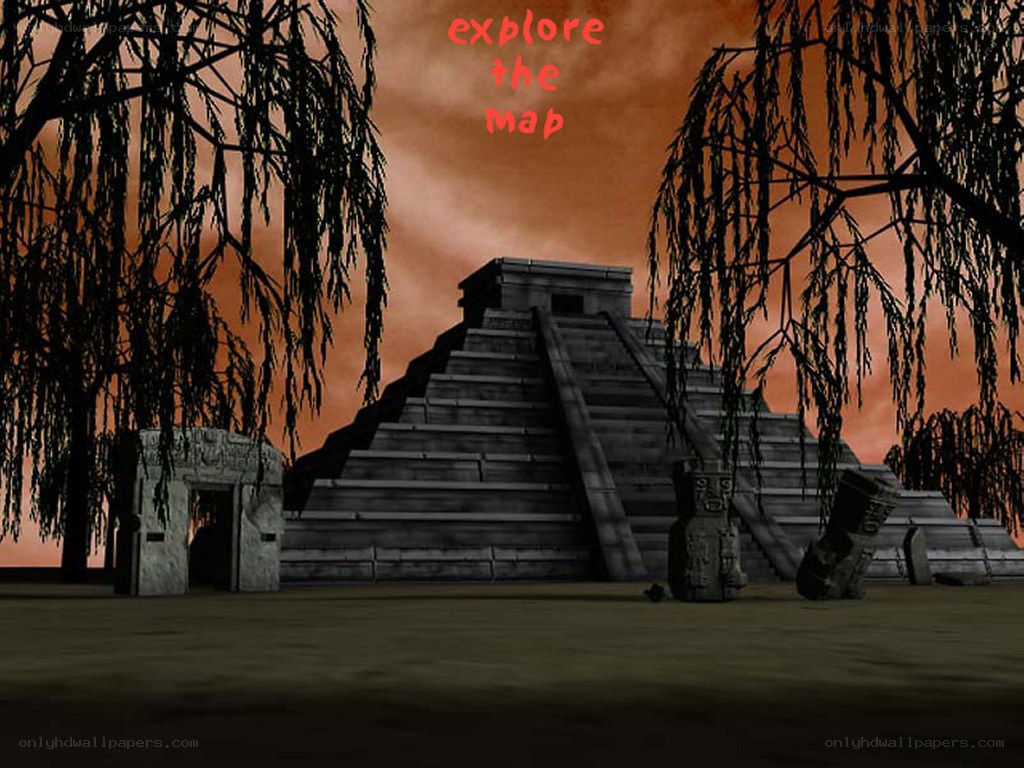 ancient pyramid at dusk