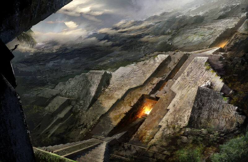 Ancient Pyramid Ruins — Gray