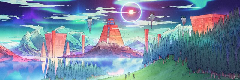Ancient Pyramid Ruins — Purple