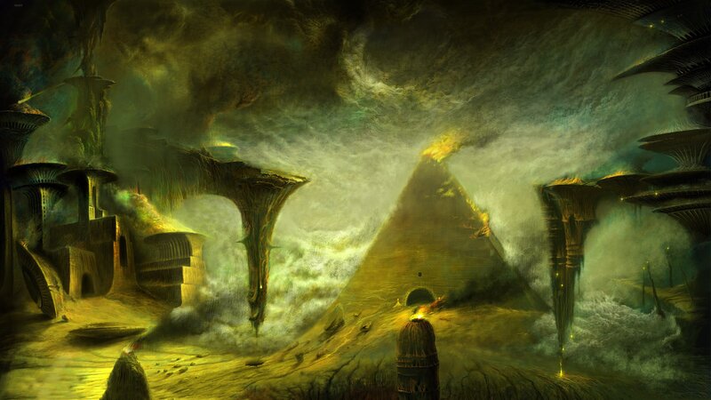 Ancient Pyramid Ruins — Yellow