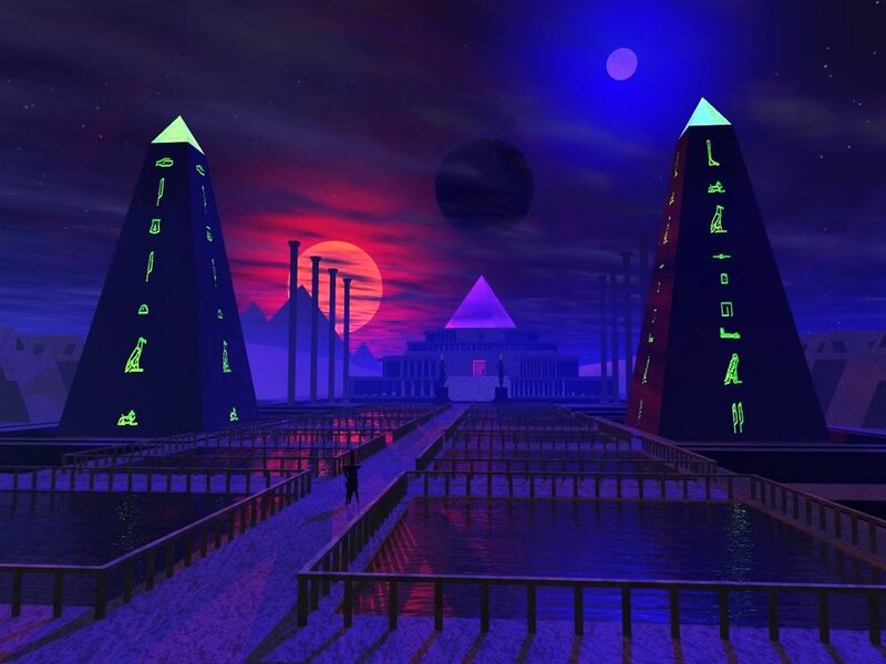 Ancient Pyramids at Night
