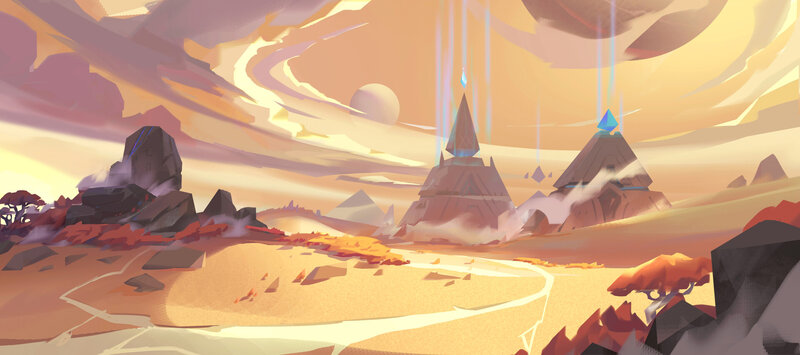 Ancient Pyramids in Desert