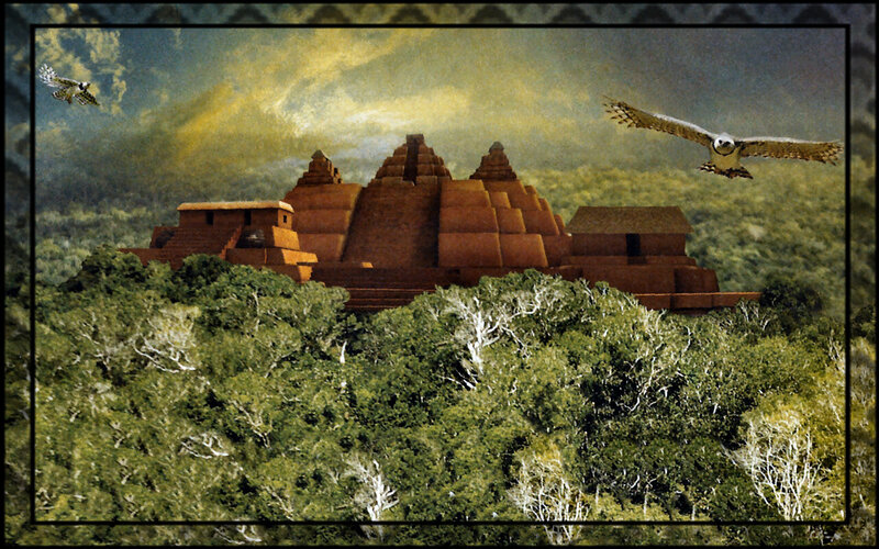 Ancient Pyramids in Jungle