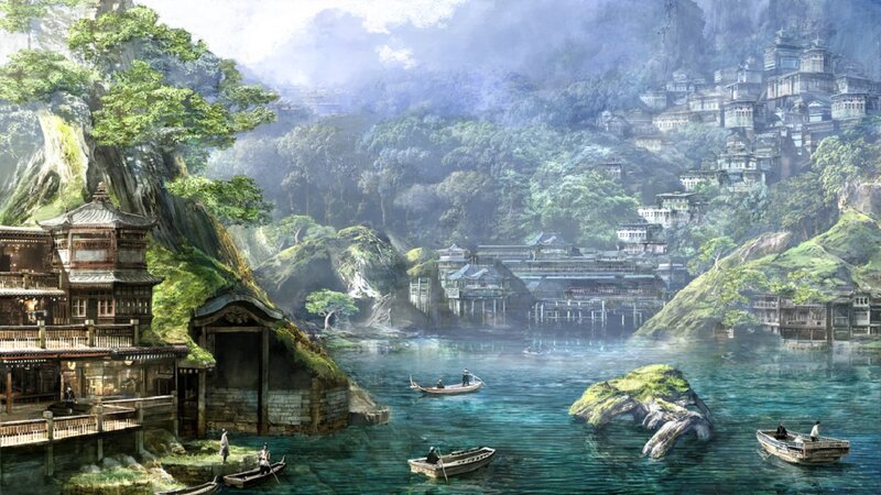 Ancient riverside village