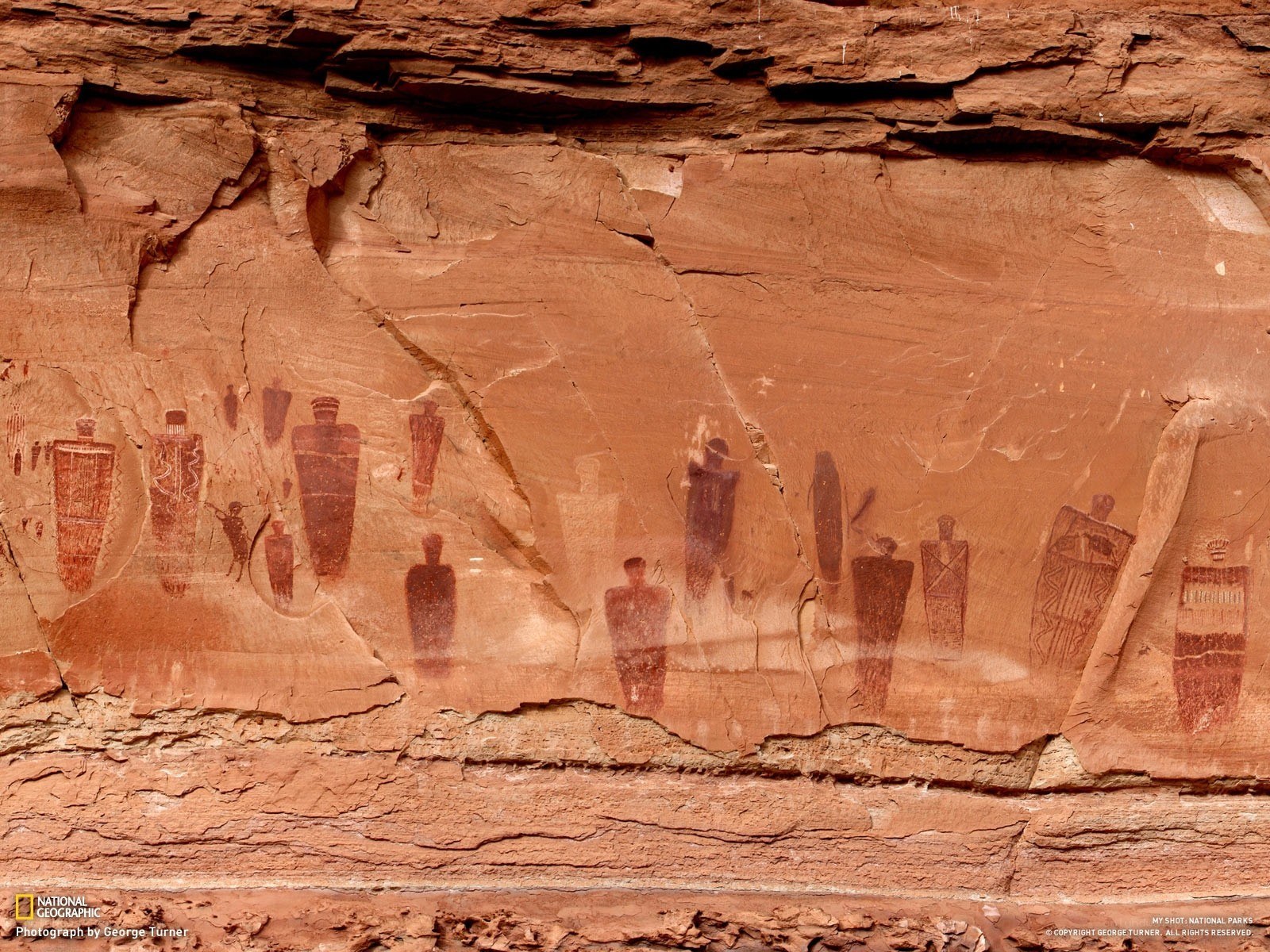 Ancient rock art panel