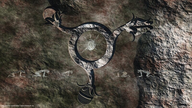 ancient rock carving symbol