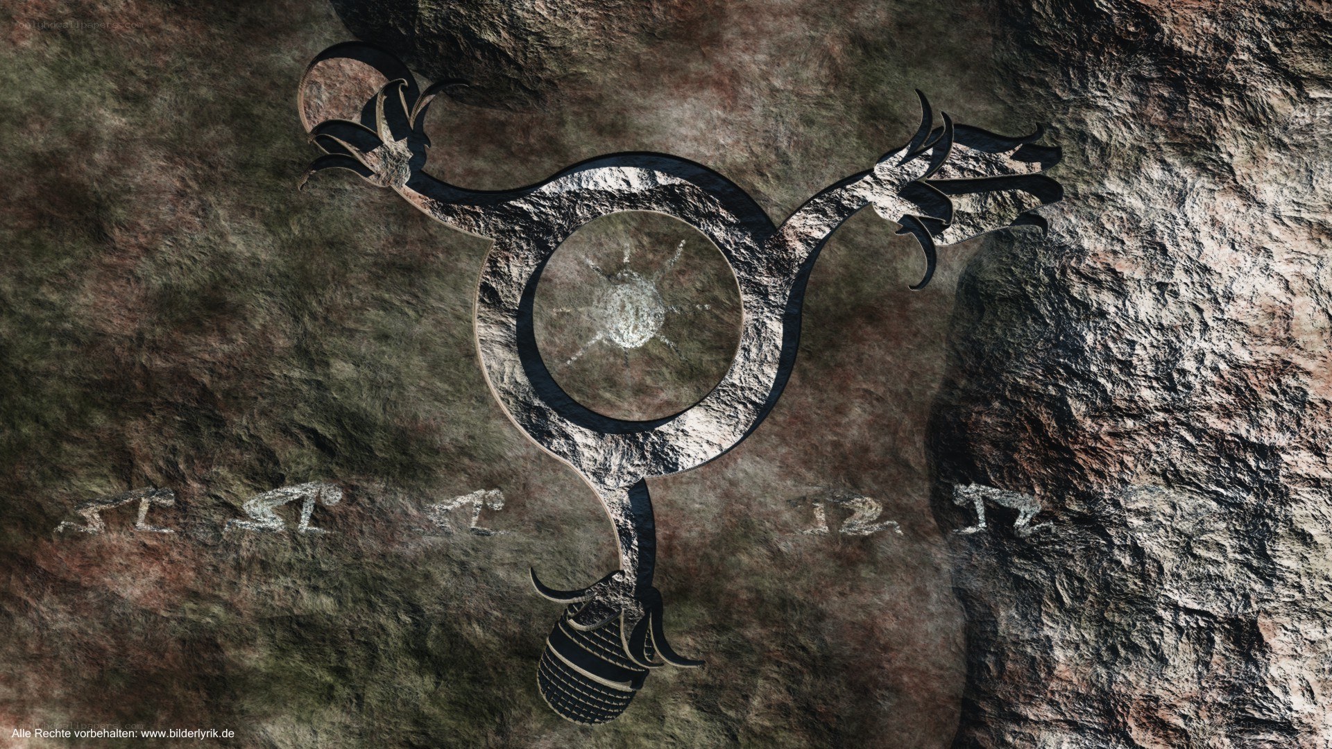 ancient rock carving symbol