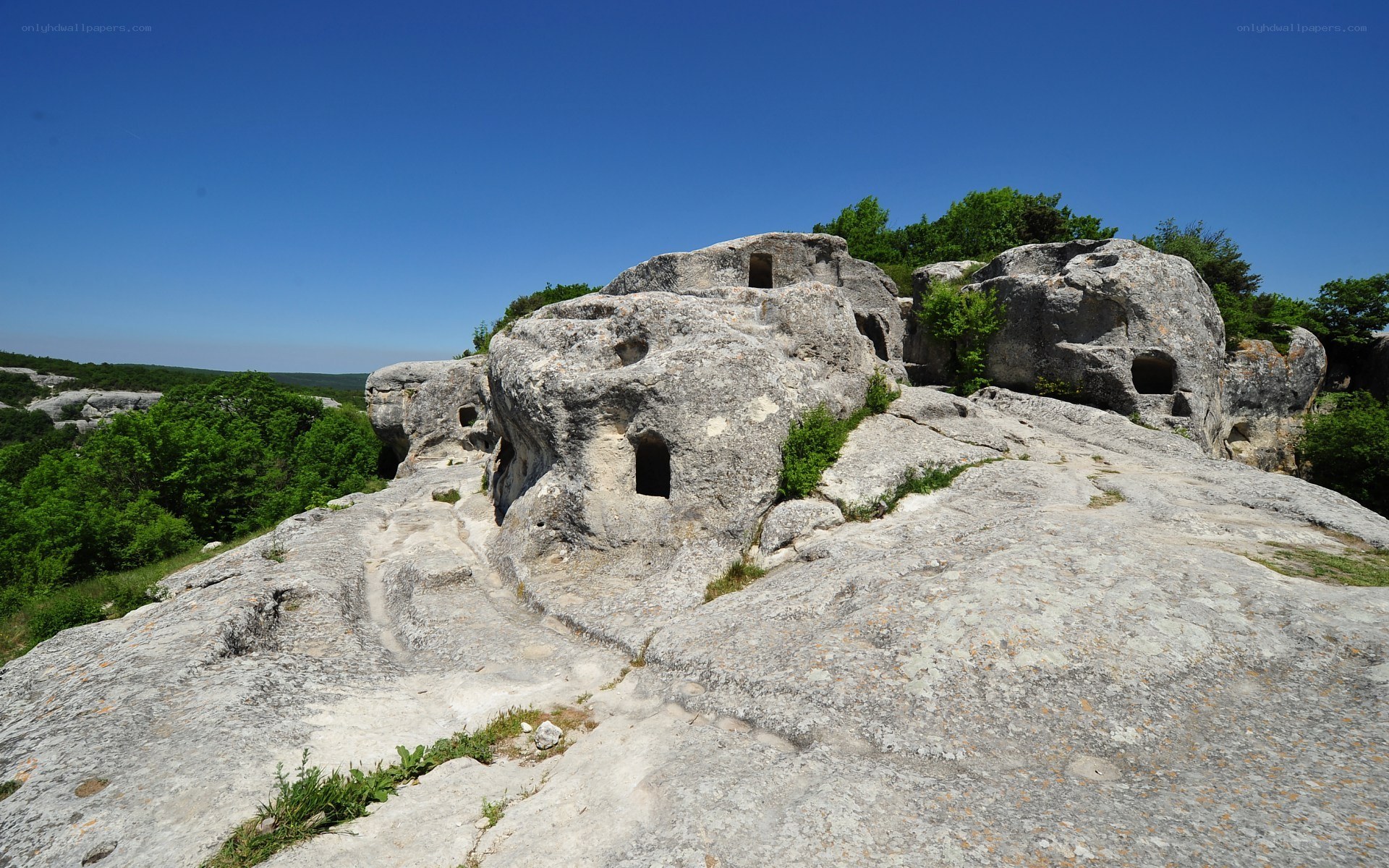 ancient rock-cut dwellings