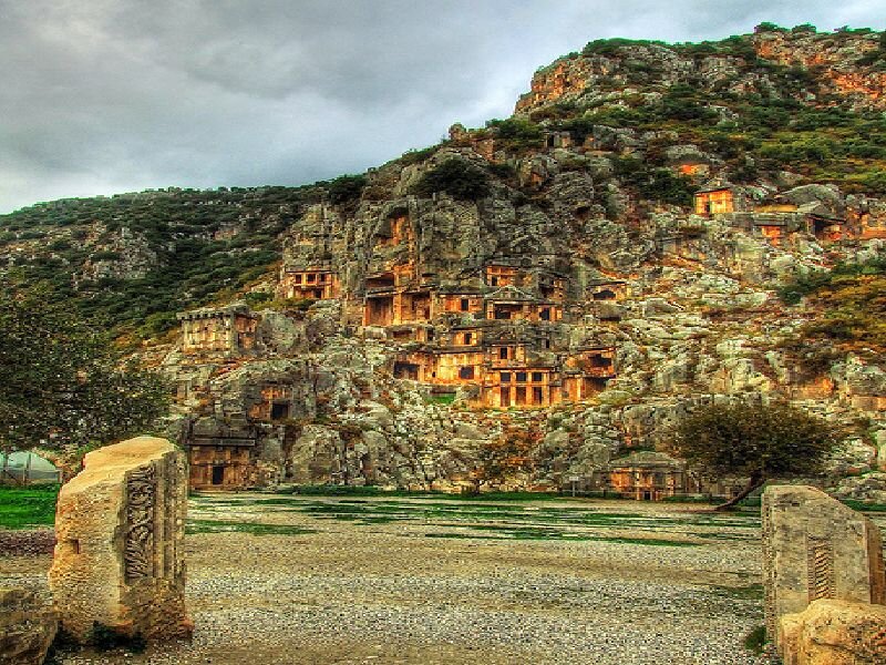 Ancient Rock-cut Tombs — Gray