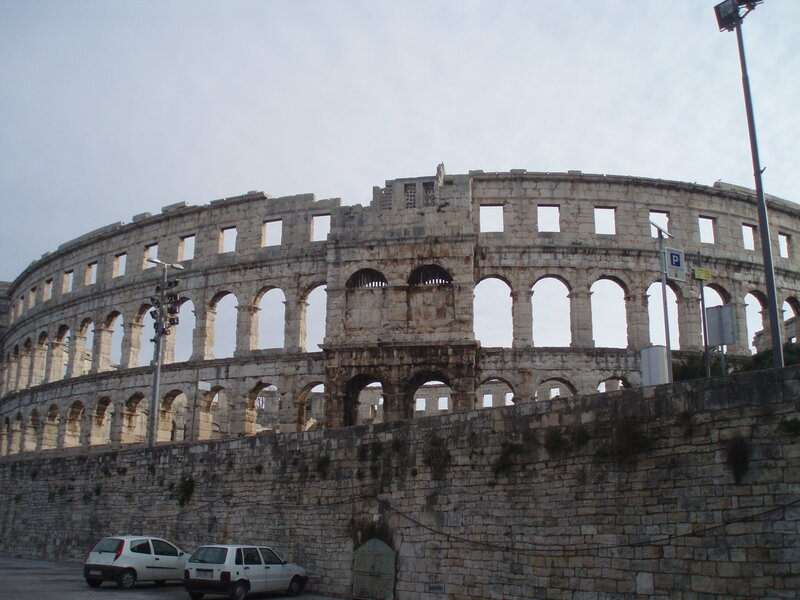 Ancient Roman amphitheater in Croatia