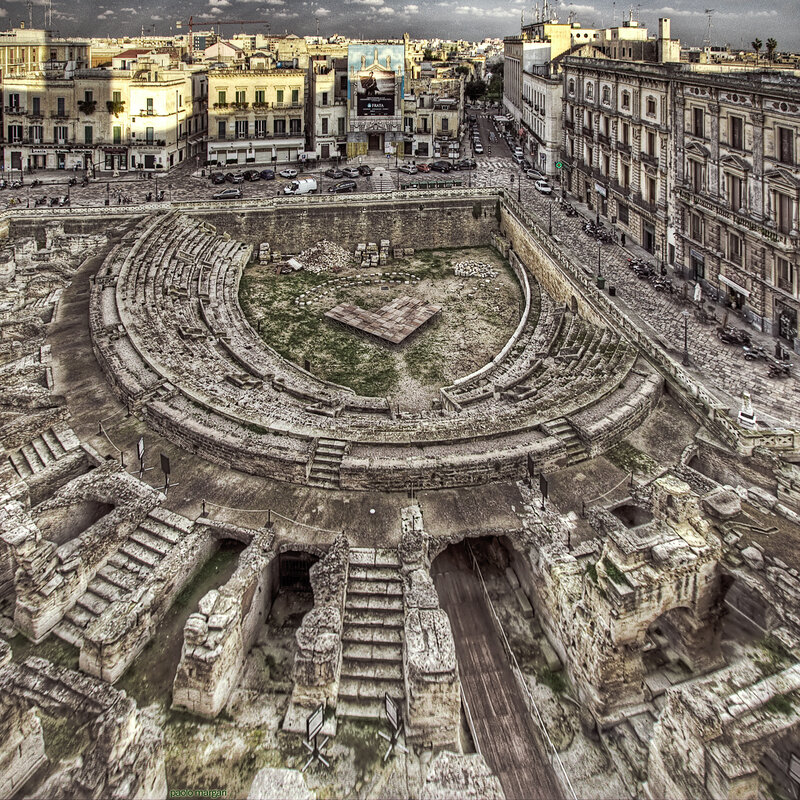 Ancient Roman amphitheater in Syracuse