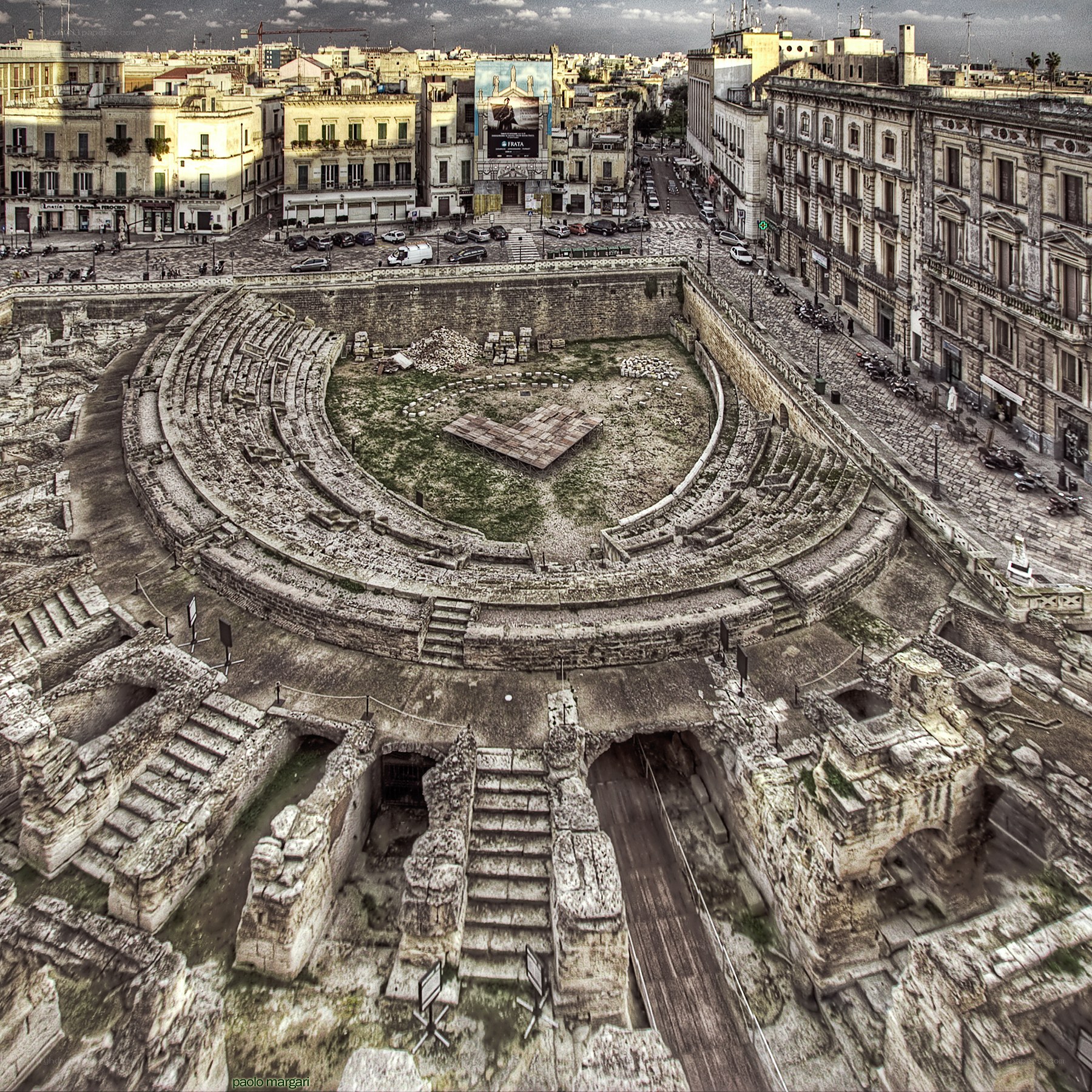 Ancient Roman amphitheater in Syracuse