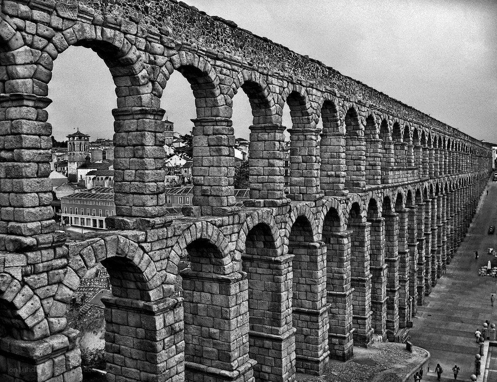 Ancient Roman aqueduct in Spain