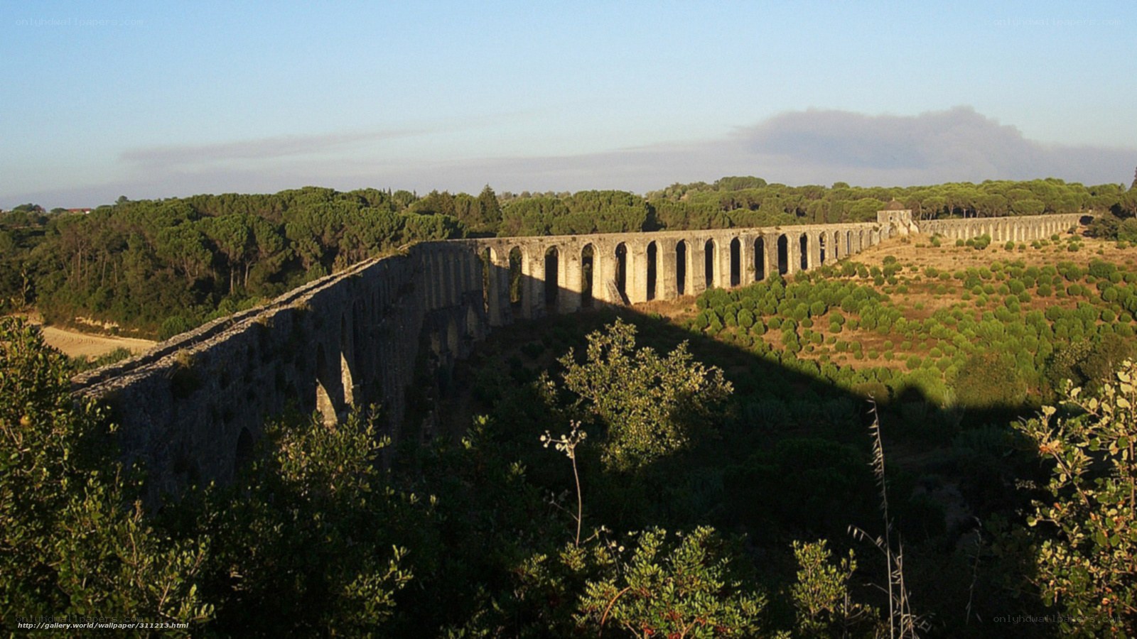 Ancient Roman aqueduct in Tuscany