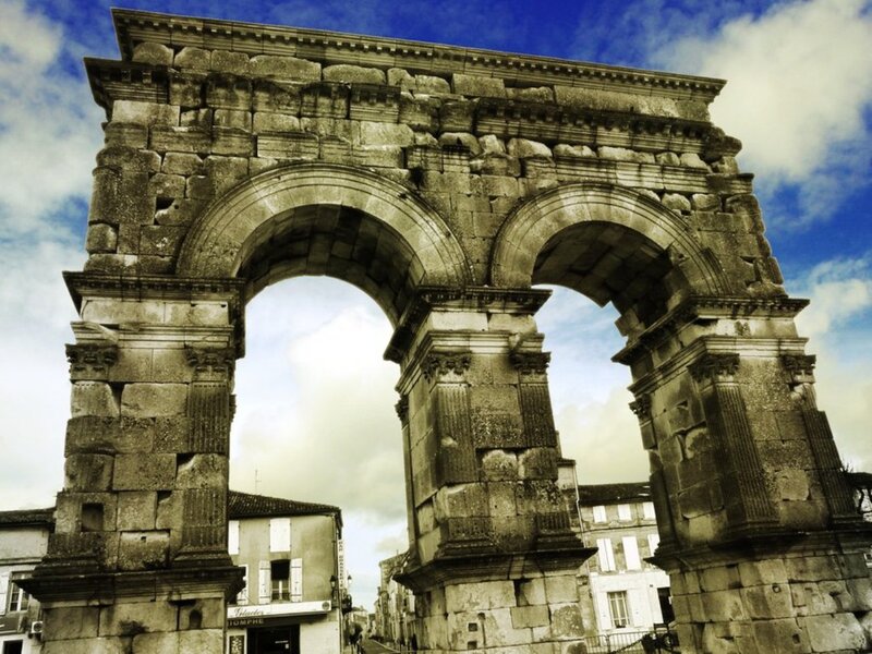 Ancient Roman arch in France