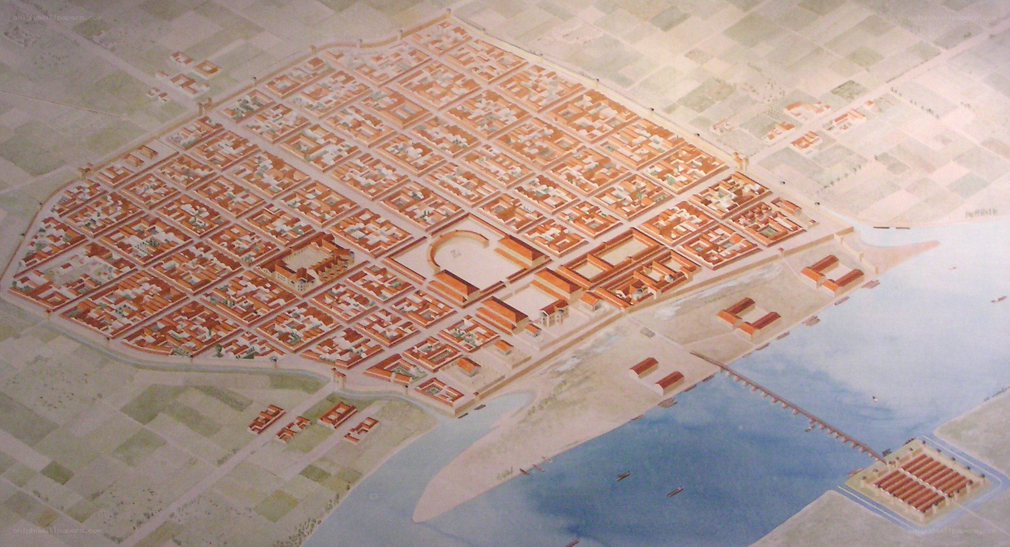 ancient roman city model
