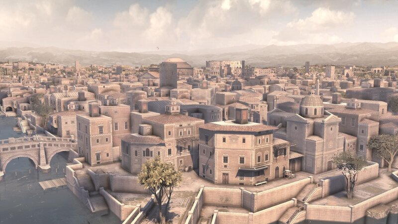 Ancient Roman Cityscape — Beige