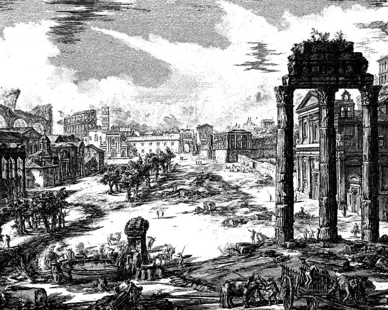 Ancient Roman Ruins — Black