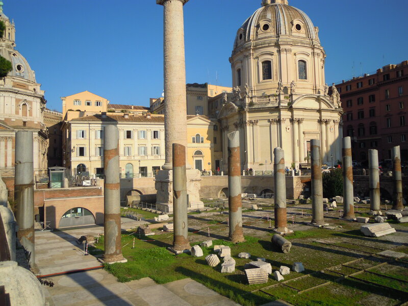 Ancient Roman Ruins — Blue, Serene
