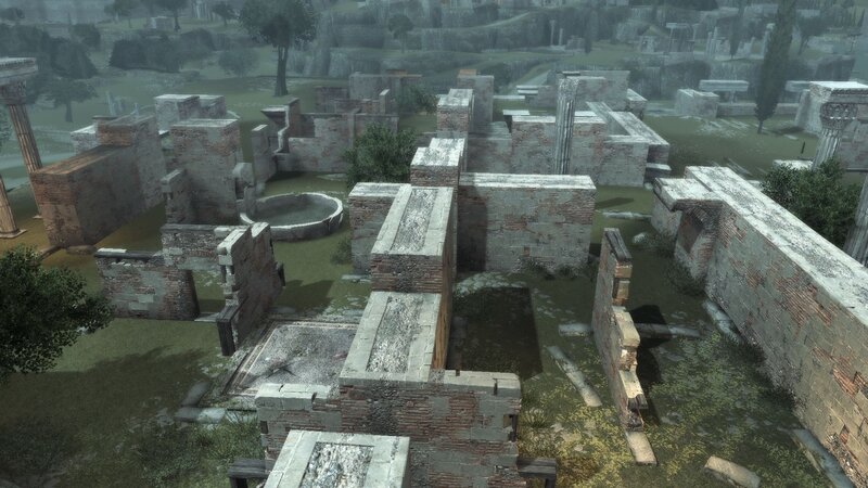 Ancient Roman Ruins — Gray, Serene