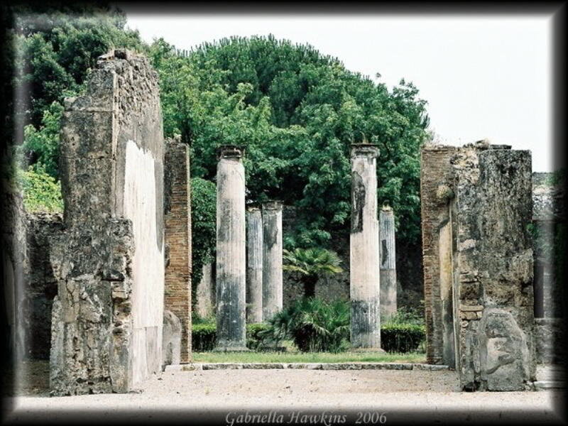 Ancient Roman Ruins — Green, Serene, Afternoon, Photograph