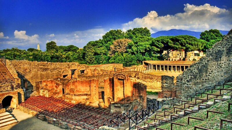 Ancient Roman ruins in Pompeii