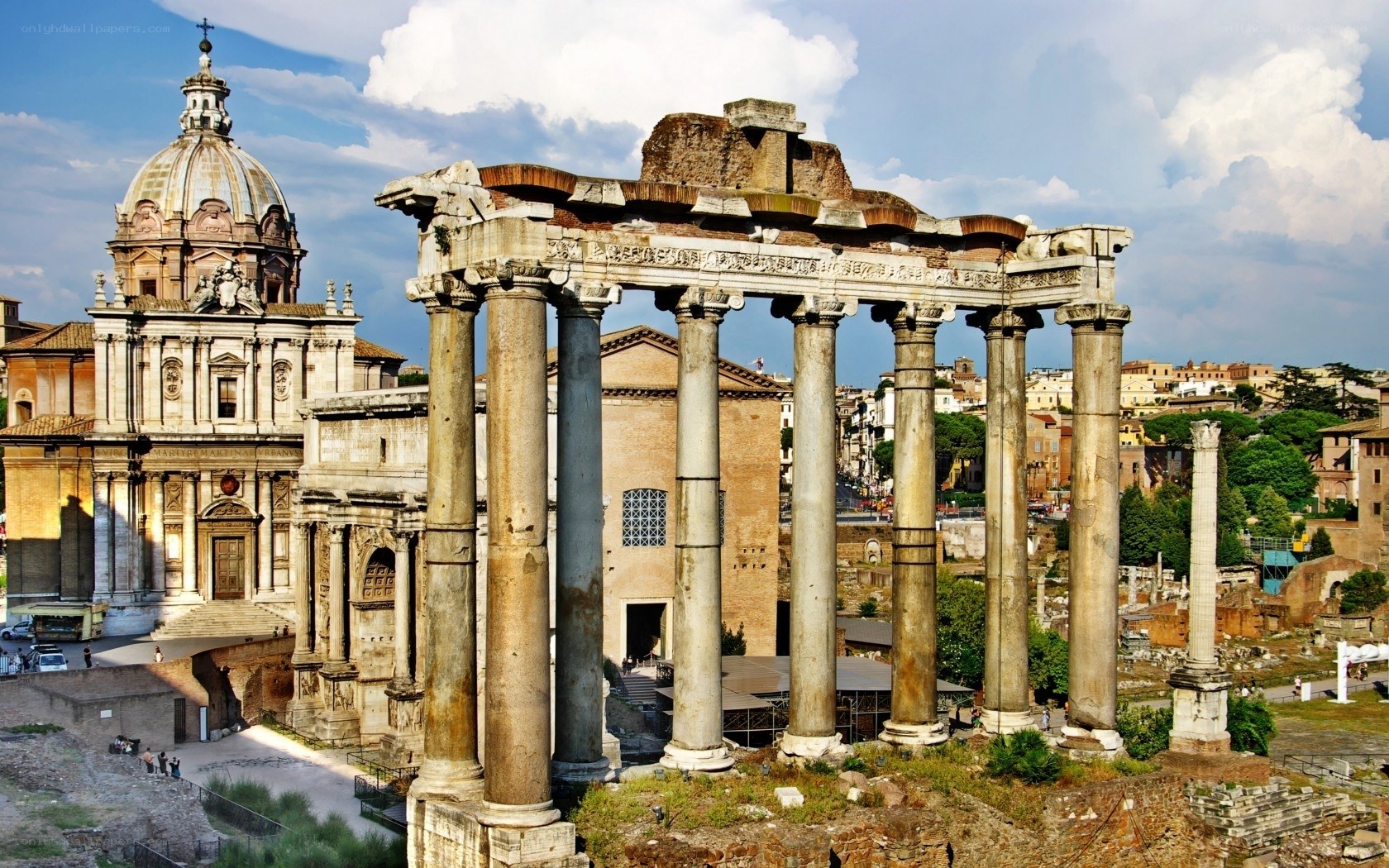 Ancient Roman ruins in Rome