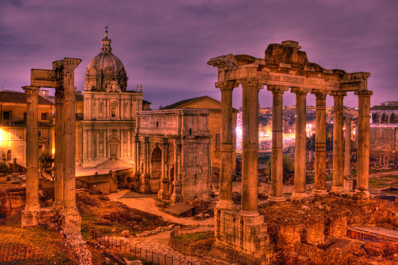 Ancient Roman Ruins — Purple