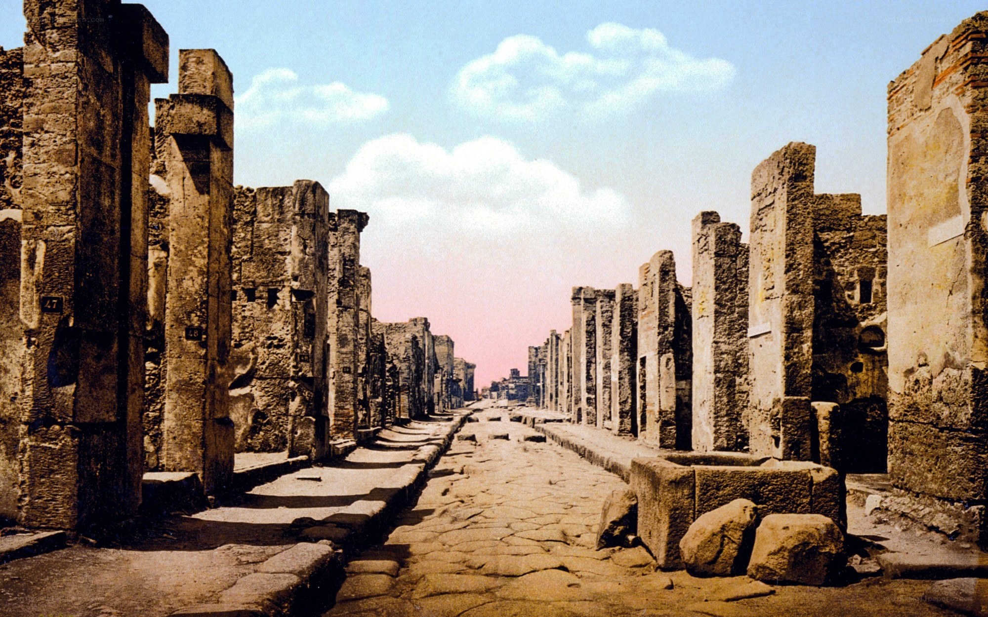 Ancient Roman street ruins