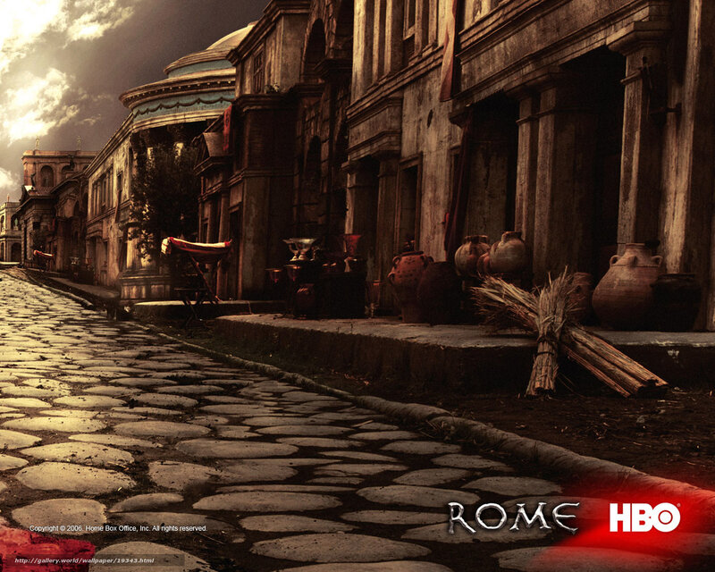 ancient roman street scene