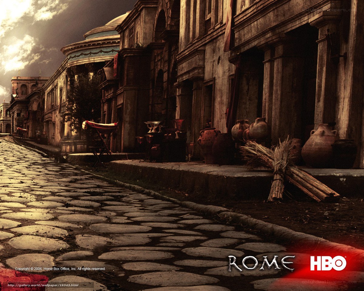 ancient roman street scene