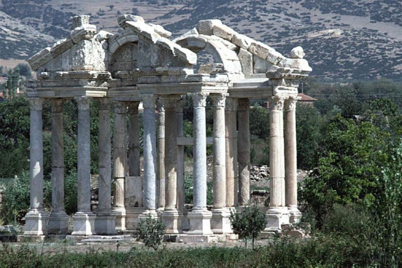 Ancient Roman temple ruins