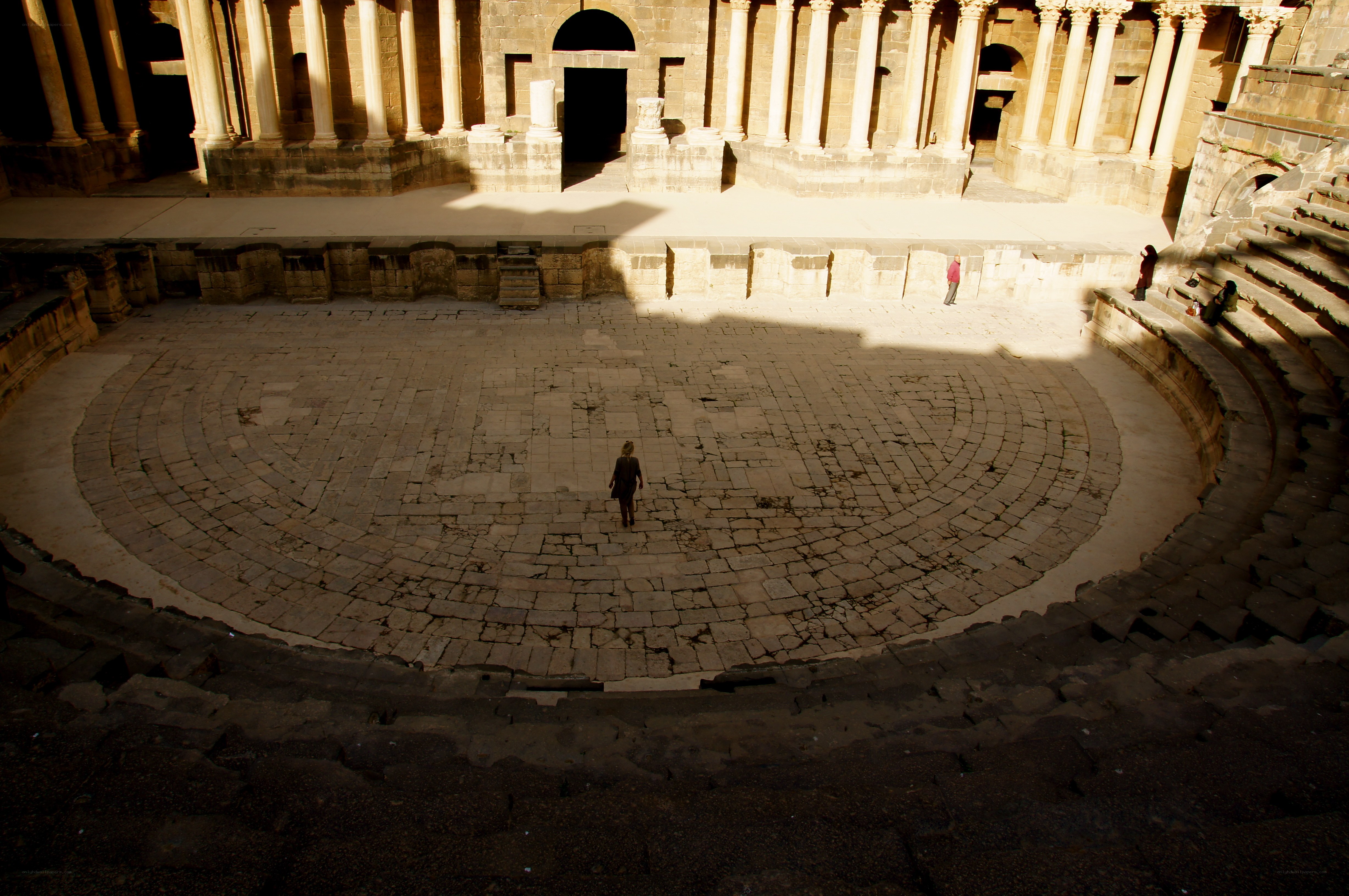 Ancient Roman theater interior