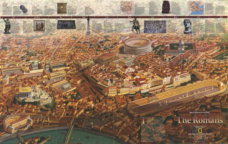 Ancient Rome historical map