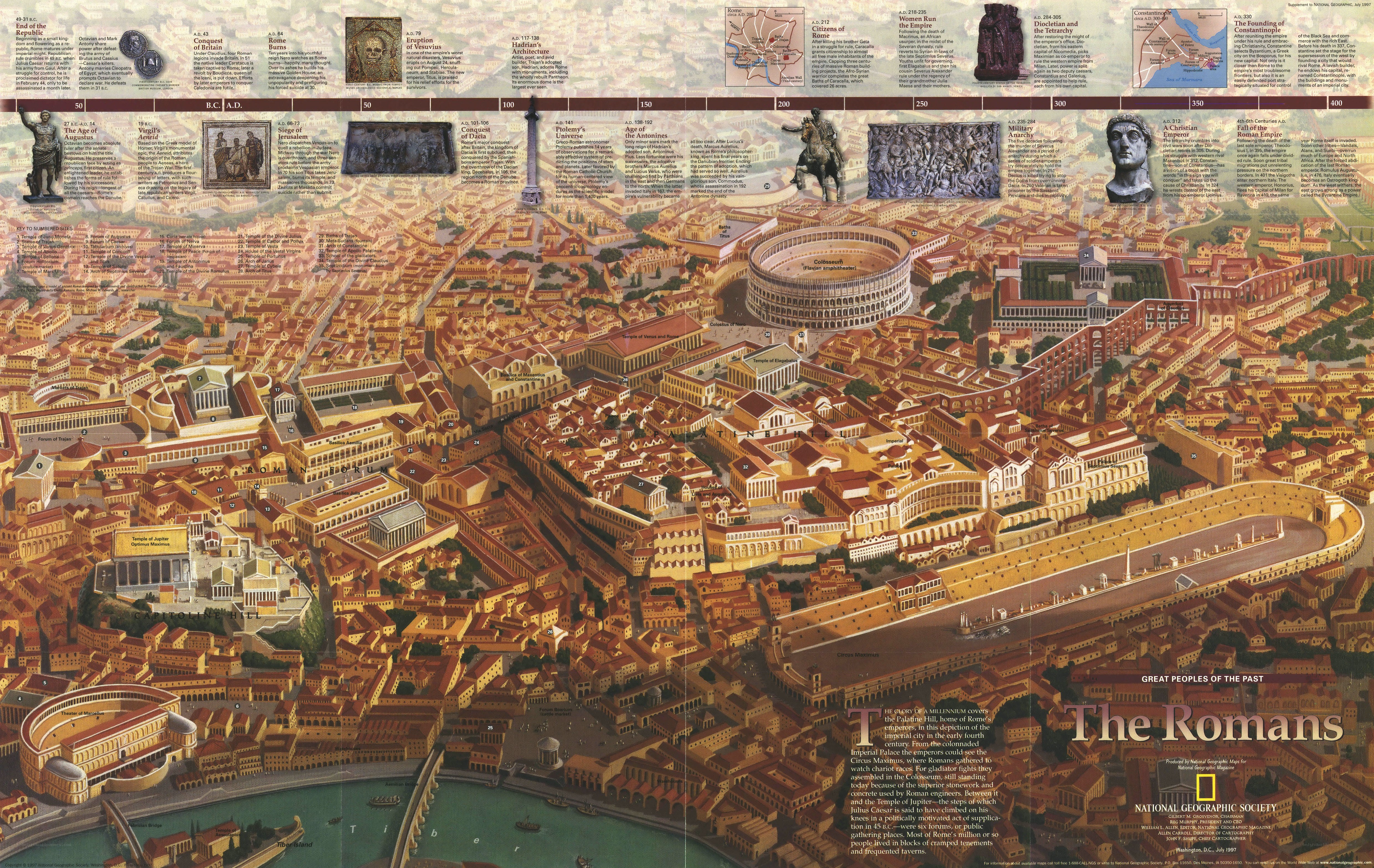 Ancient Rome historical map