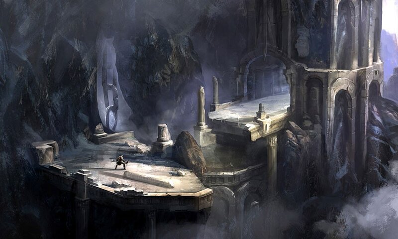 ancient ruin in a cave