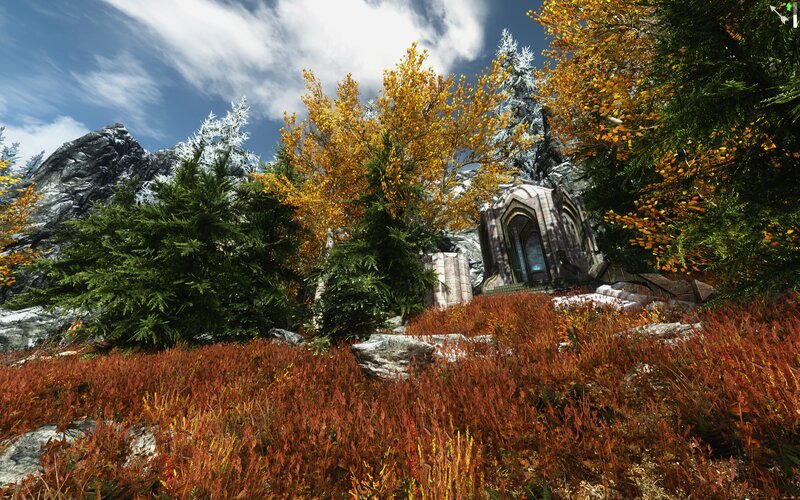 Ancient Ruin in Autumn