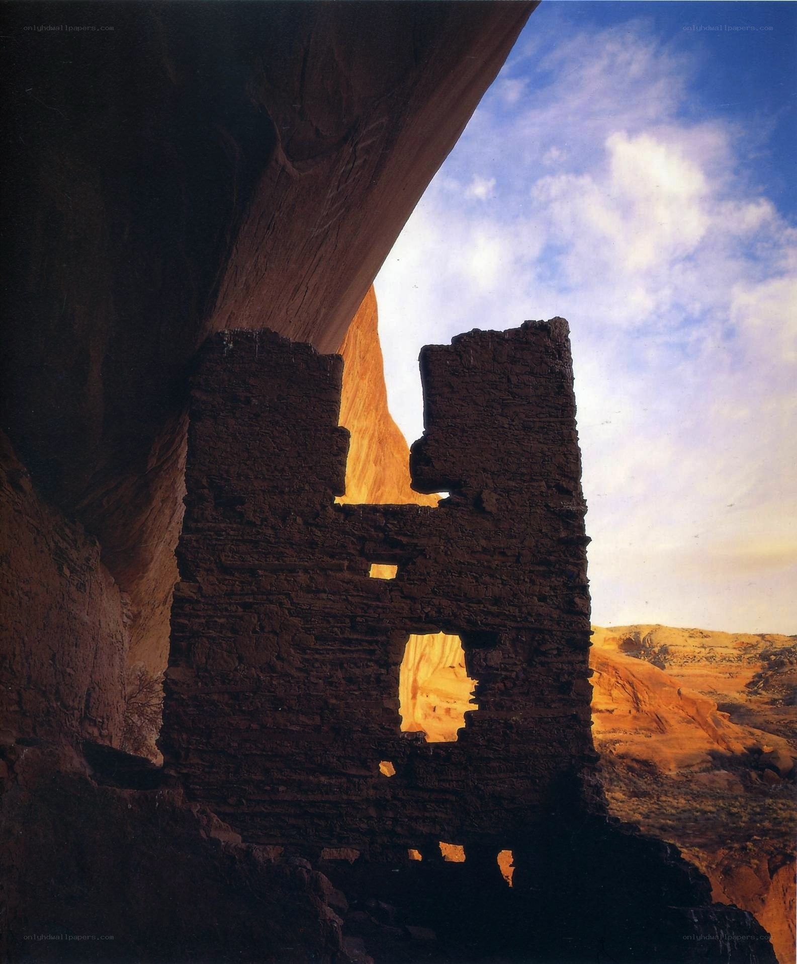 Ancient ruin in canyon