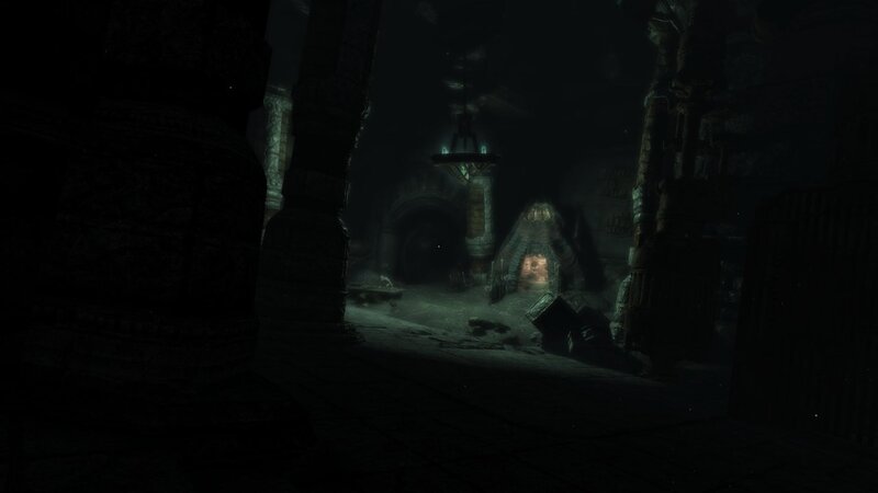 Ancient Ruin Interior — Black