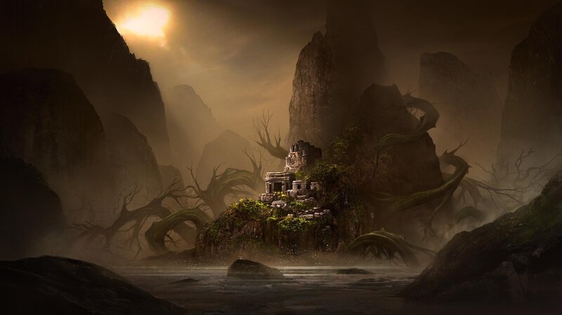 Ancient Ruin on Island