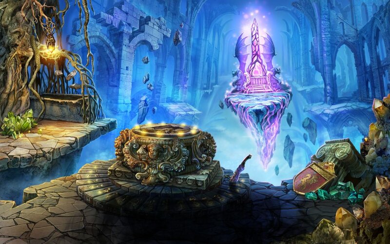 Ancient Ruin with Floating Throne